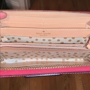 kate spade Bags - Pink, leather, zip-around, Kate Spade wallet kate spade Bags - Pink, leather, zip-around, Kate Spade wallet